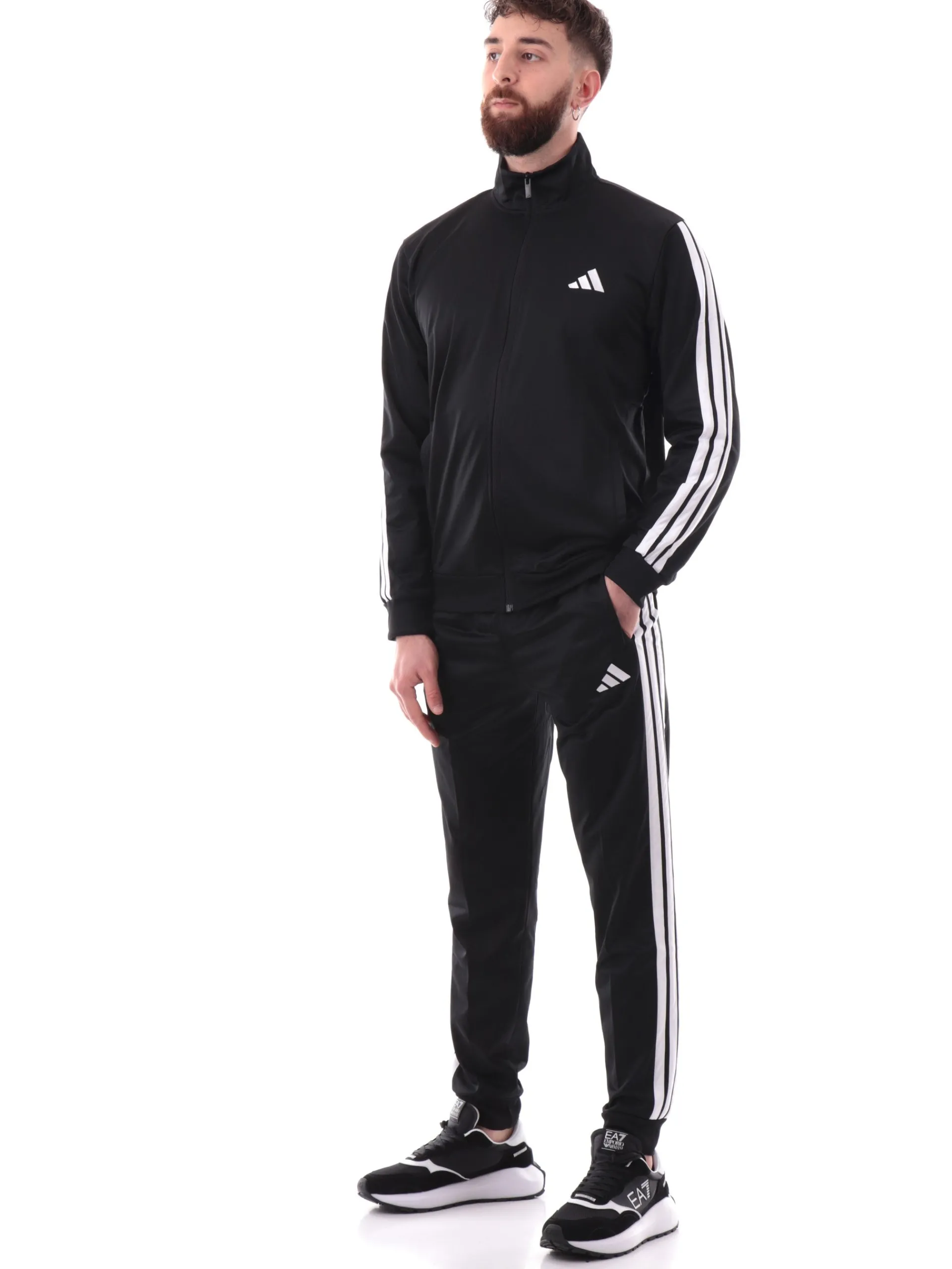 ADIDAS EQUIPMENT Tute*Tuta Adidas nera da uomo acetata full zip JI8858