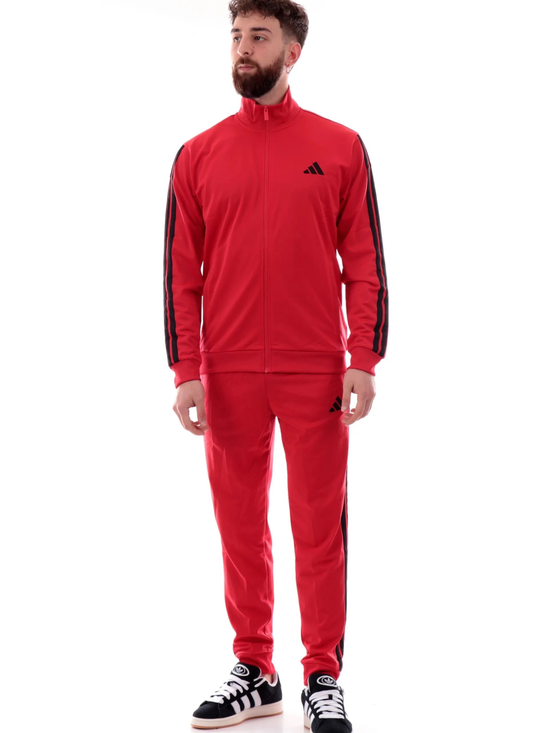 ADIDAS EQUIPMENT Tute*Tuta completa Adidas rossa 3Stripes da uomo con logo ricamato JI8852