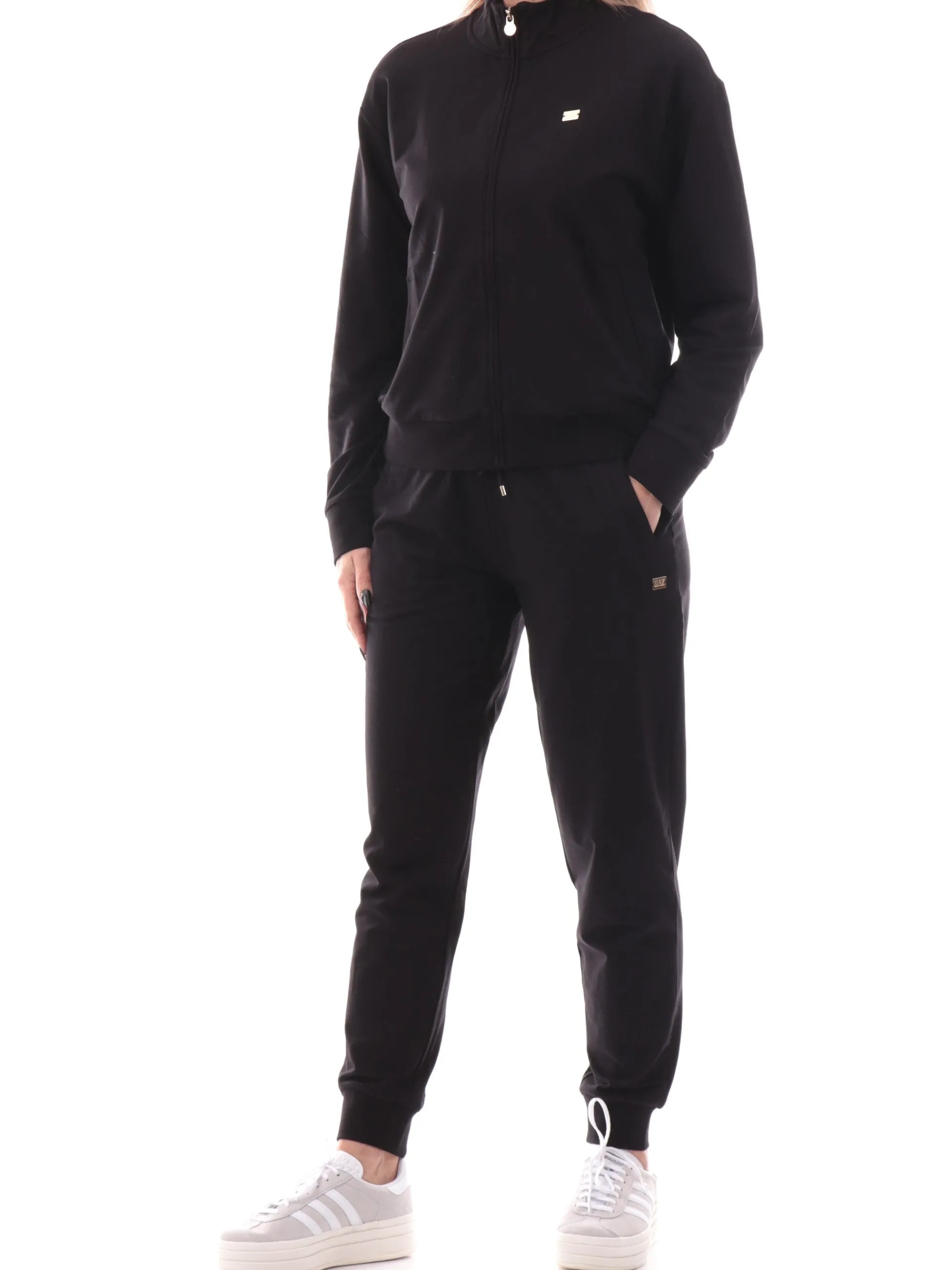 EMPORIO ARMANI 7 Tute*Tuta completa Emporio Armani EA7 nera full zip da donna Gym 7W000085AF13135 UC001