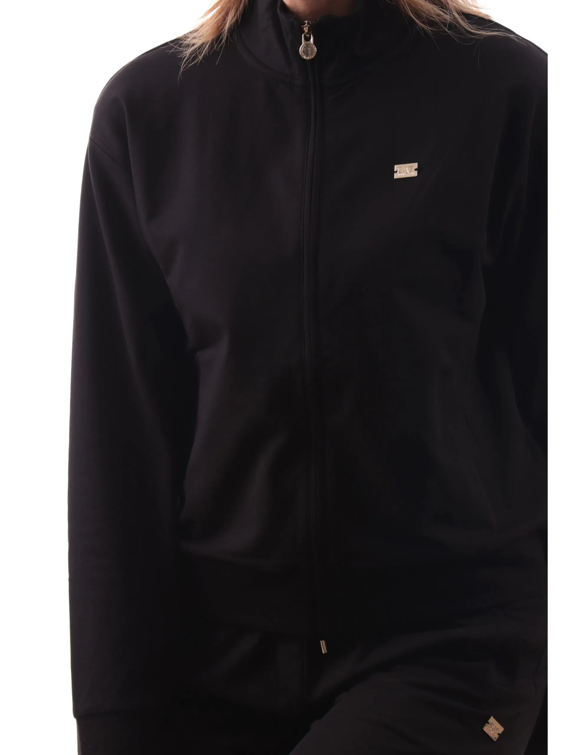 EMPORIO ARMANI 7 Tute*Tuta completa Emporio Armani EA7 nera full zip da donna Gym 7W000085AF13135 UC001