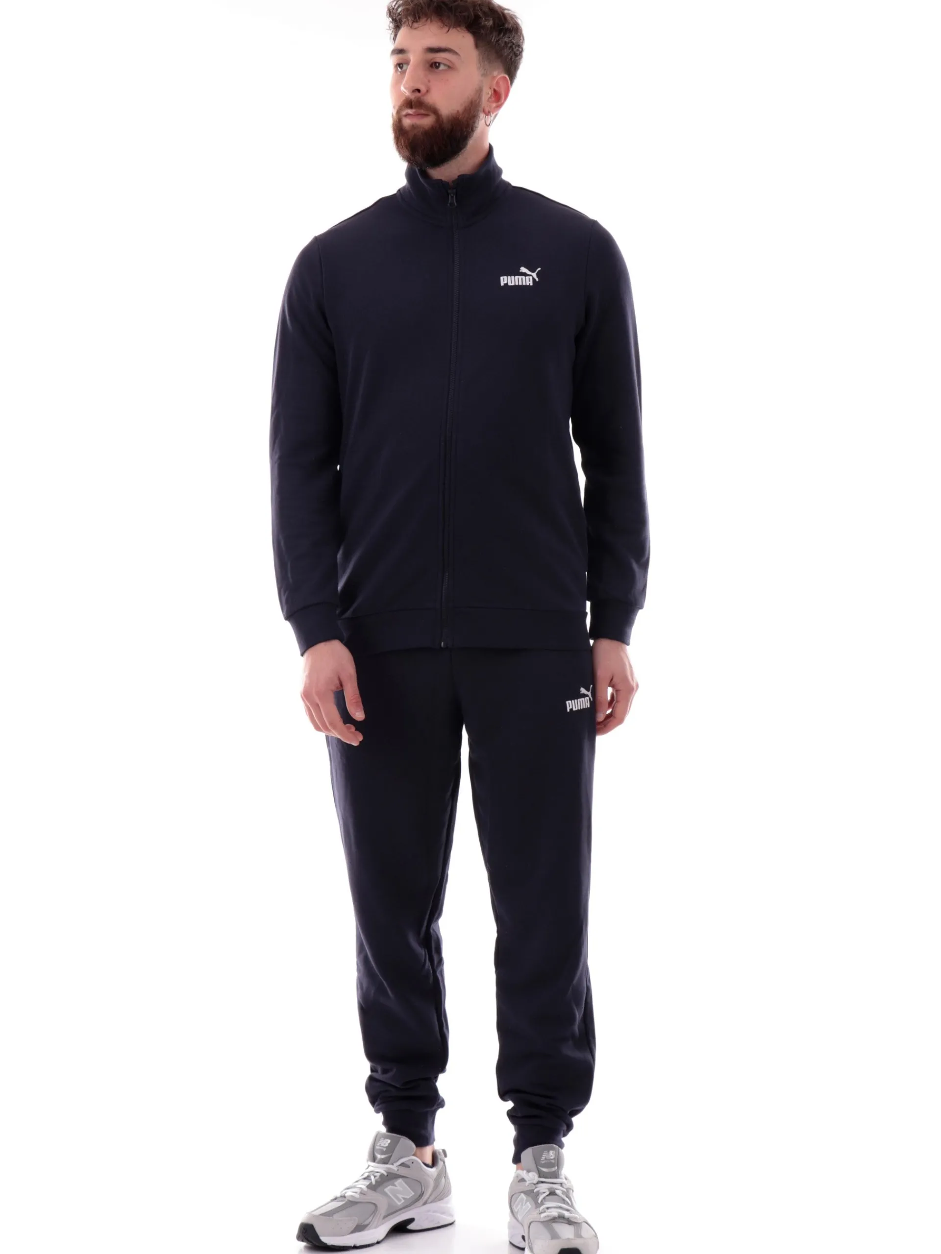 PUMA Tute*Tuta completa blu da uomo full zip Ess 684848