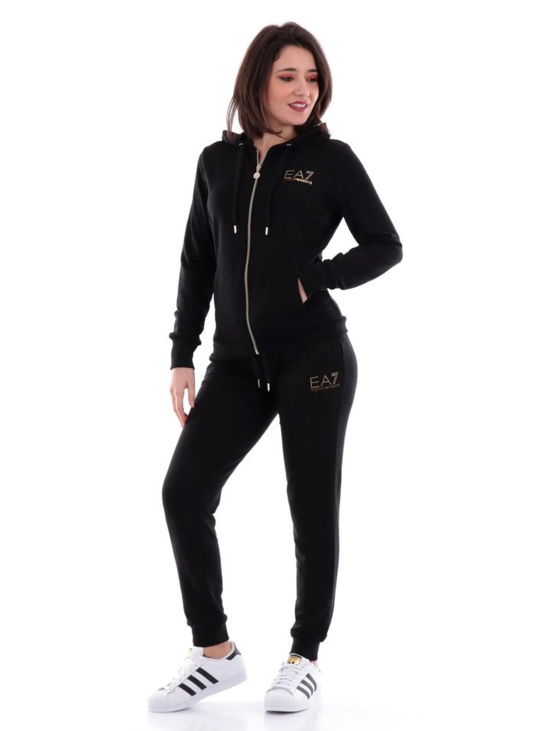 EMPORIO ARMANI 7 Tute*Tuta EA7 Emporio Armani nera da donna 8NTV51TJ9RZ