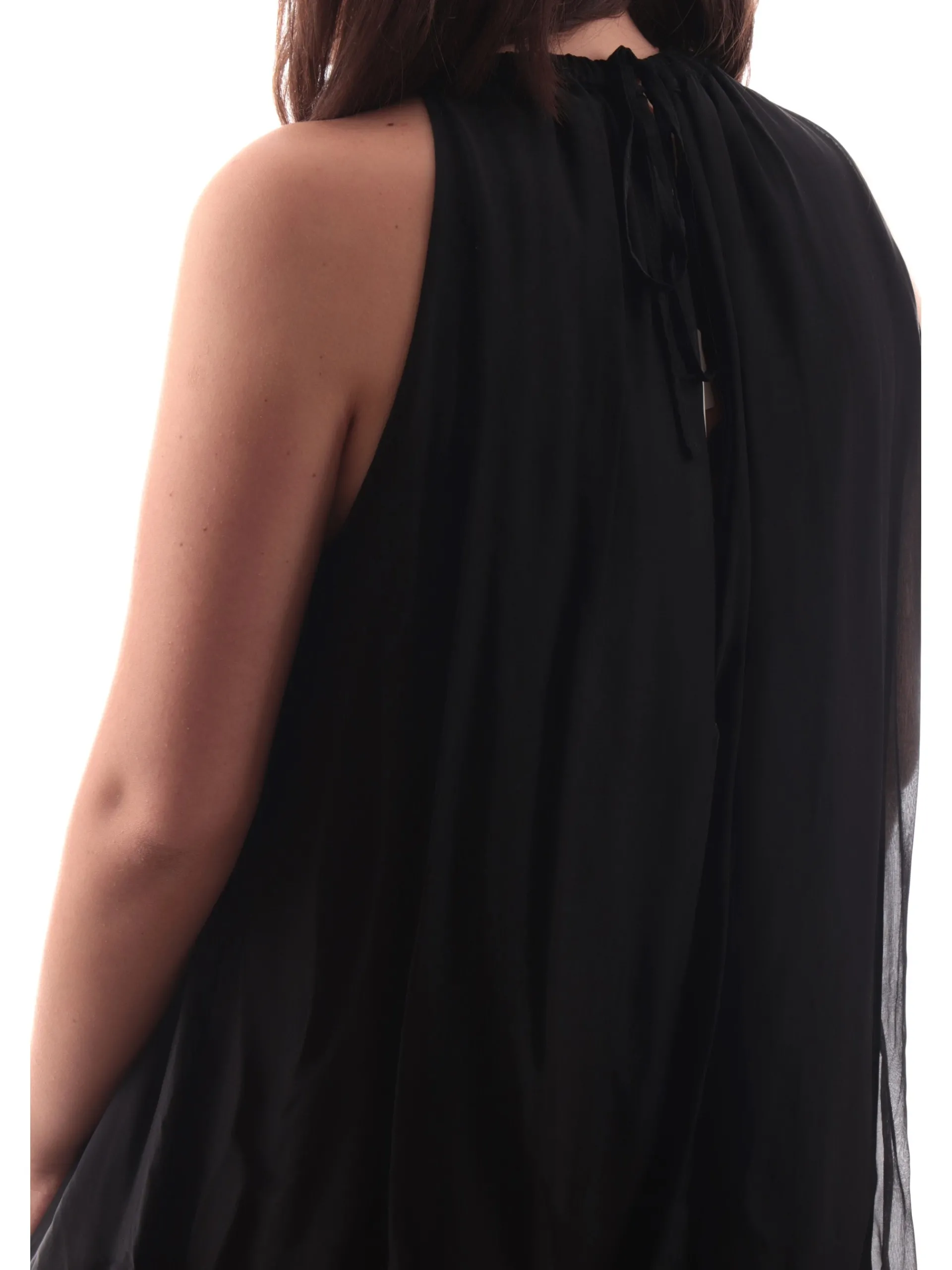 MANILA GRACE Jumpsuit*Tuta intera elegante nera a palazzo A083VUMA-001