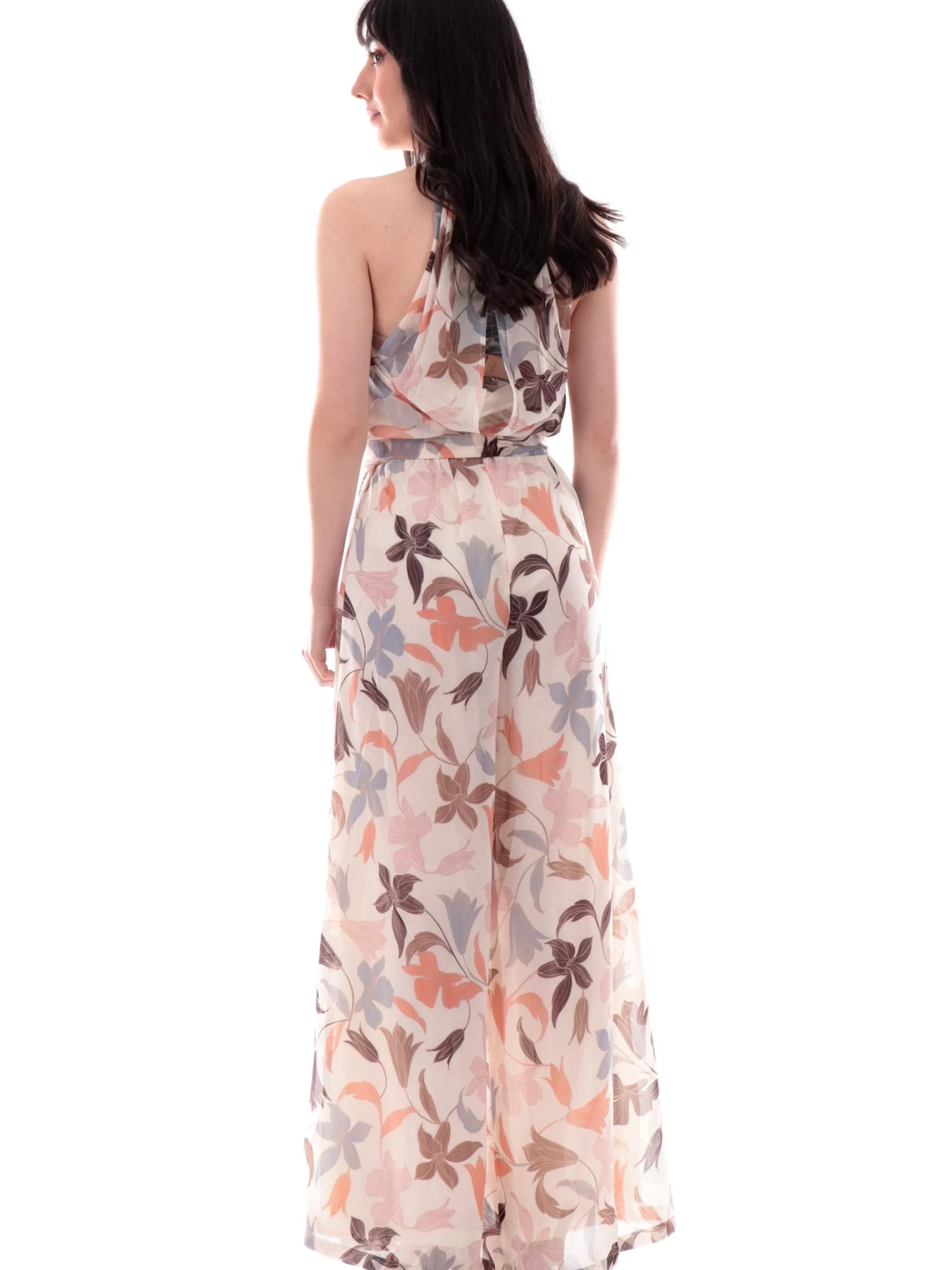 EMME MARELLA Jumpsuit*Tuta Intera bianca a fiori da donna jumpsuit palazzo elegante DEPEND