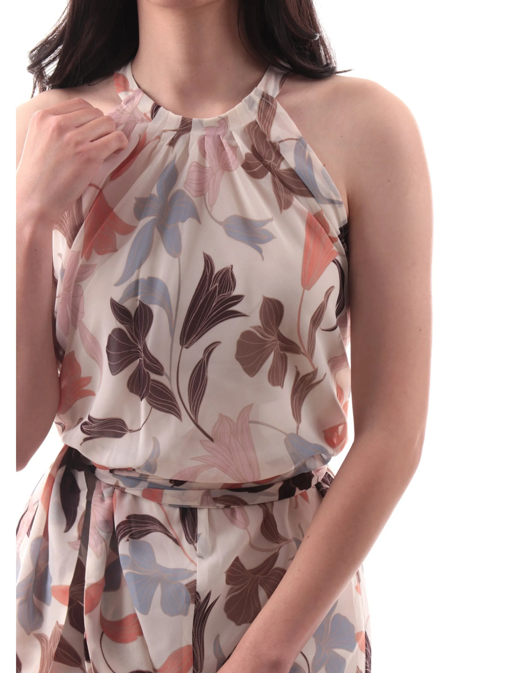 EMME MARELLA Jumpsuit*Tuta Intera bianca a fiori da donna jumpsuit palazzo elegante DEPEND