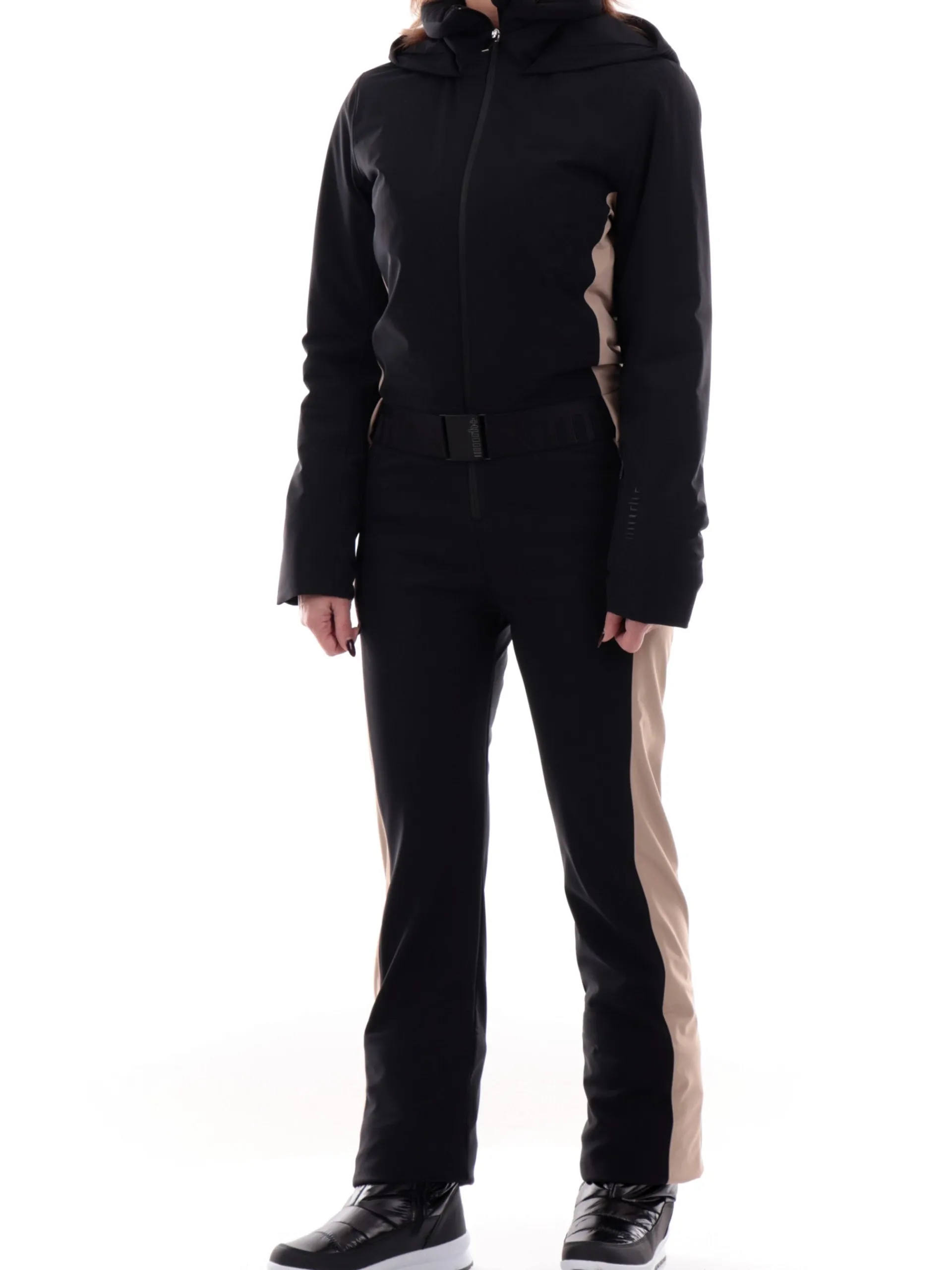ZERORH+ Abbigliamento|Tute*Tuta intera Zero RH nera da sci con cintura da donna