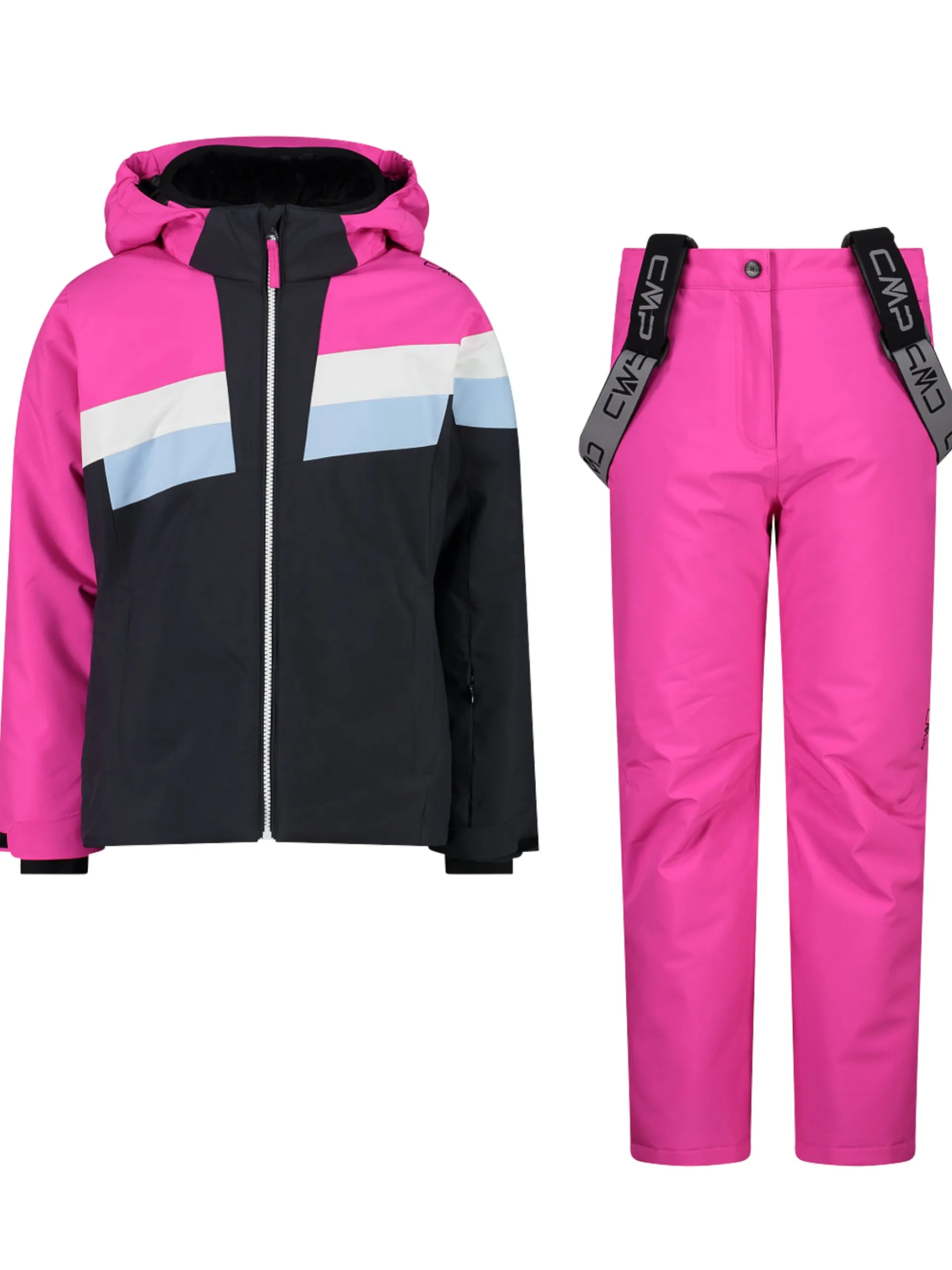 CMP Abbigliamento|Completi*Tuta sci fucsia e nera da bambina 34W4815