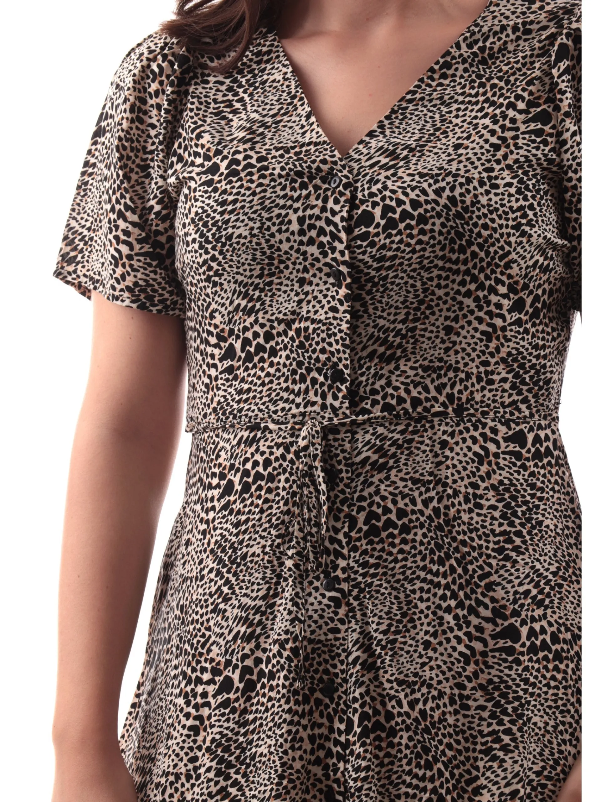 ONLY Vestiti*Vestitino da donna fantasia animalier maniche corte 15237382