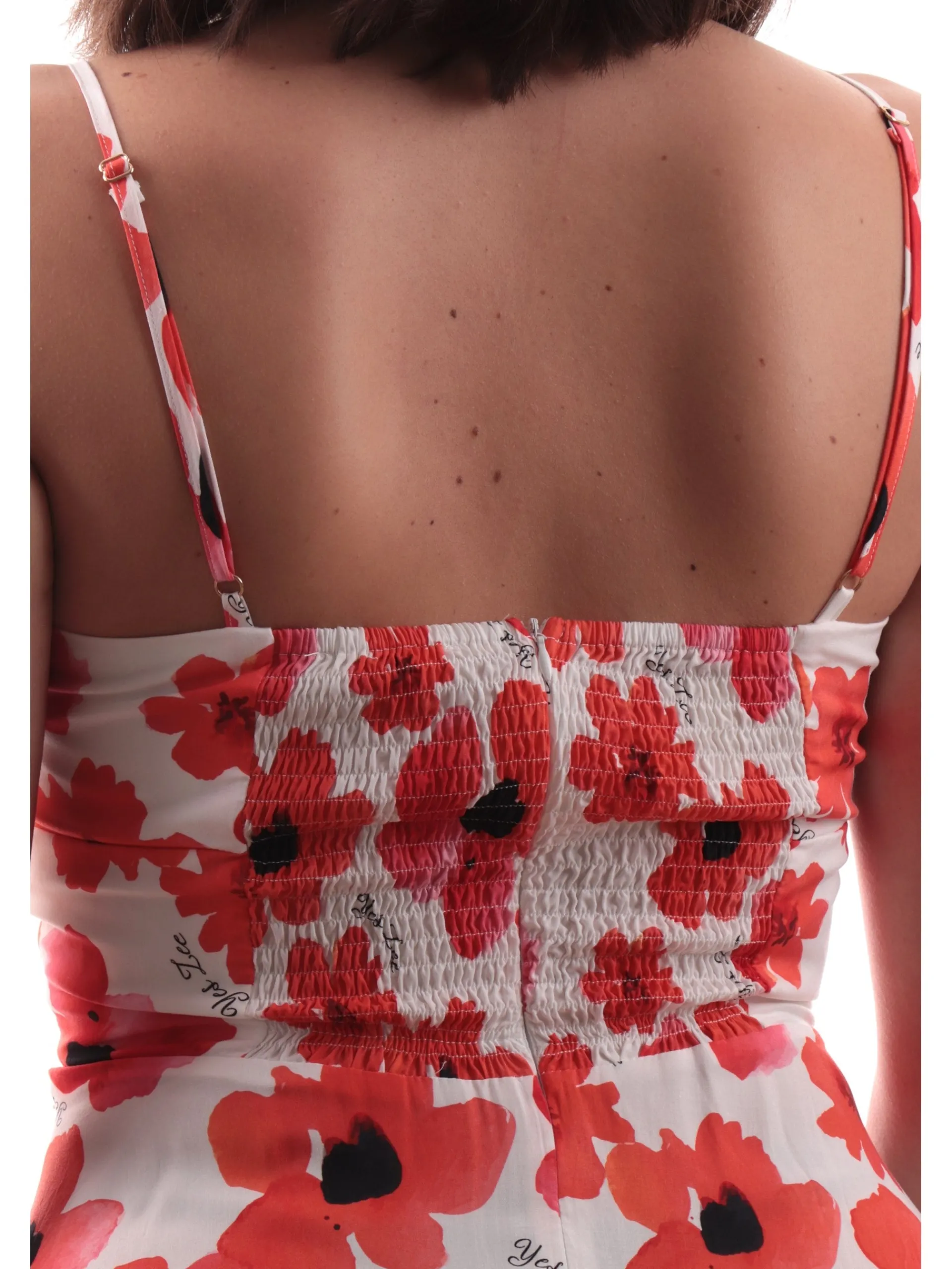 YES ZEE Vestiti*Vestito a fiori bianco da donna svasato A419CI00