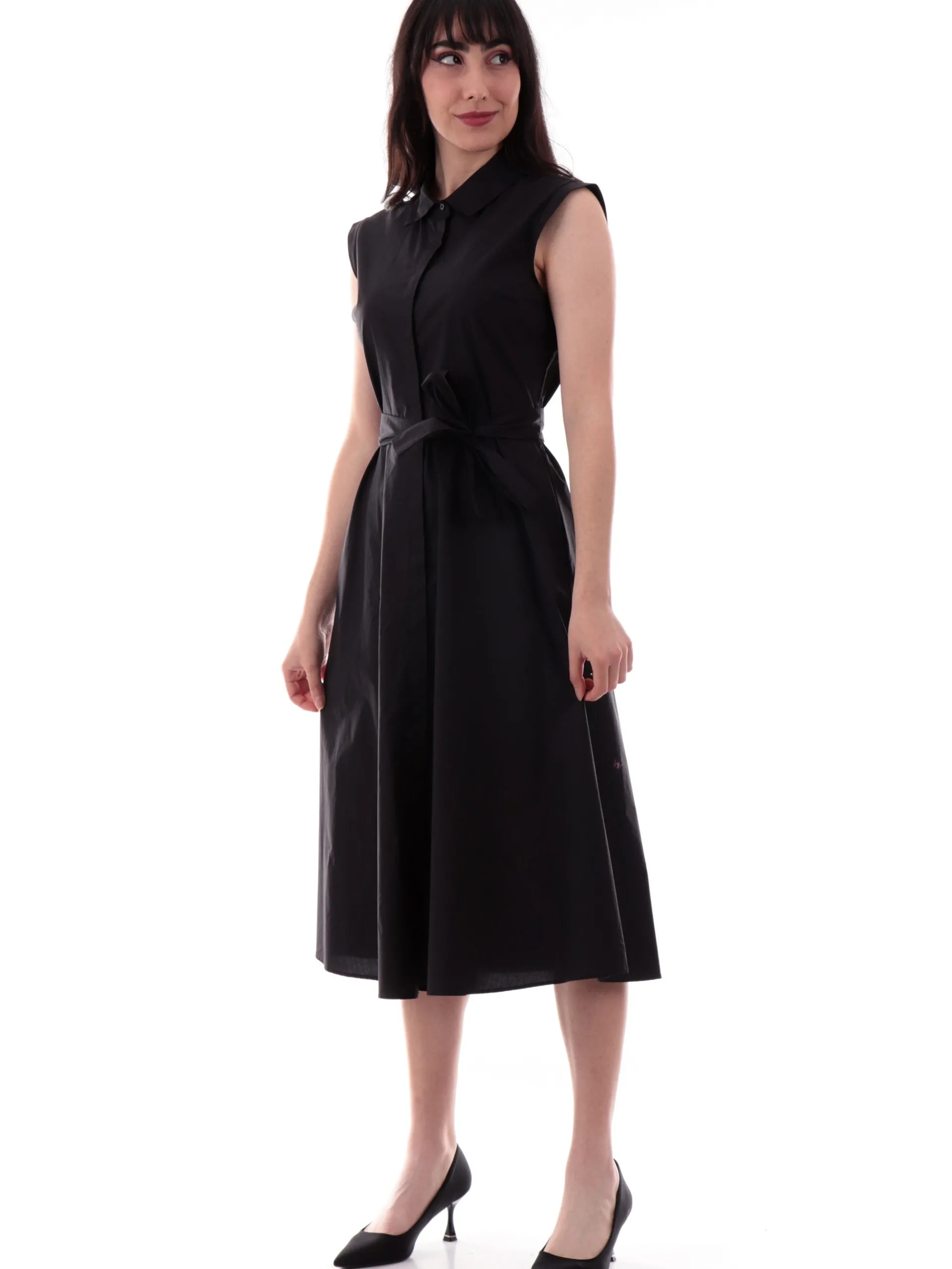 ANIS Vestiti*Vestito camicia Nero da donna svasato 251C1262