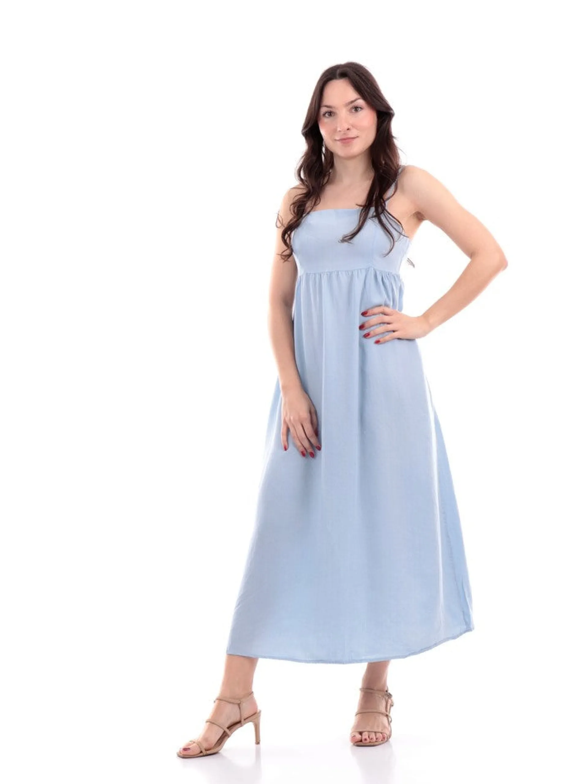 TIFFOSI Vestiti*Vestito da donna lungo azzurro 10049427