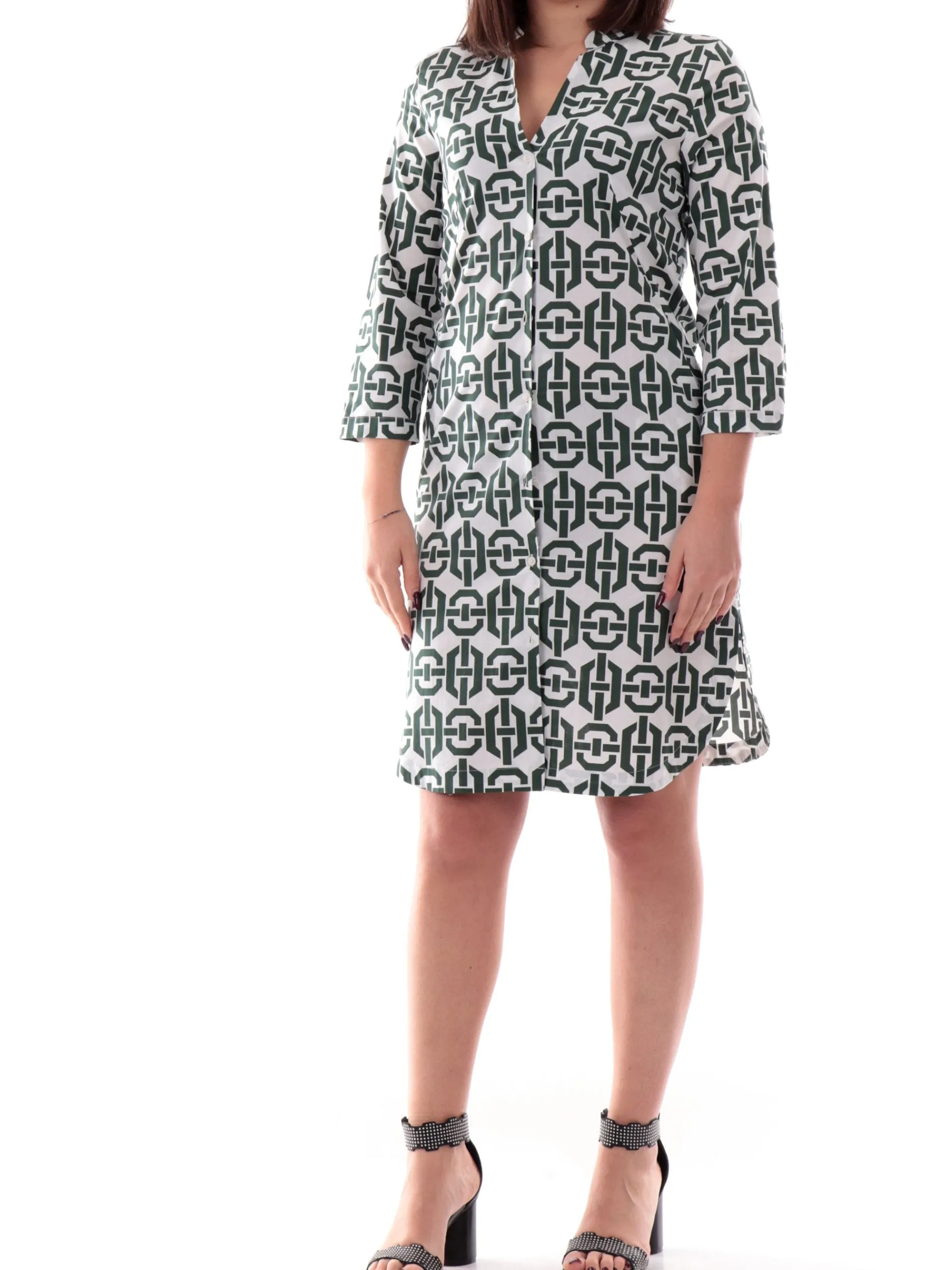 EMME MARELLA Vestiti*Vestito bianco e verde da donna GAZZA 001