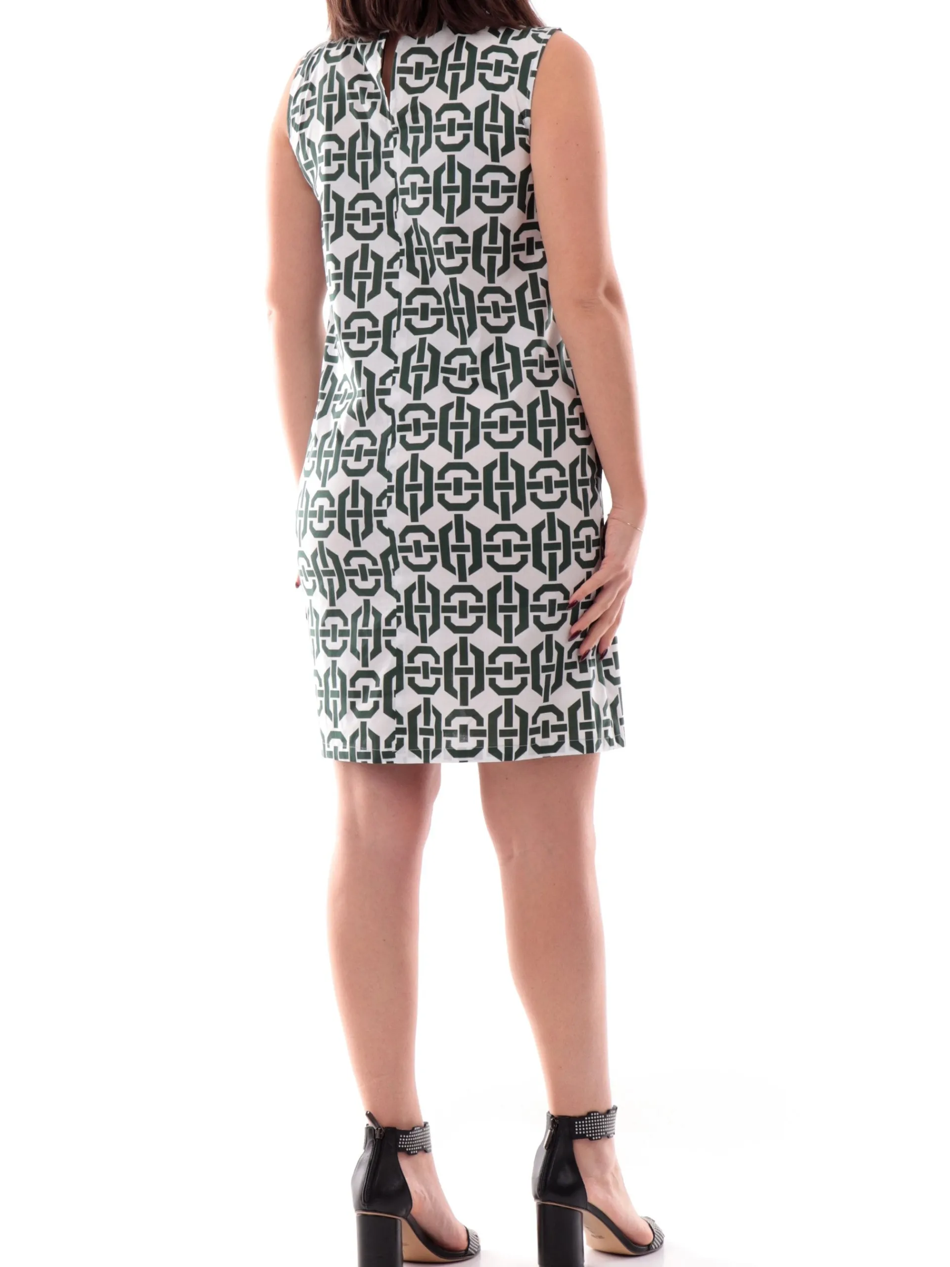 EMME MARELLA Vestiti*Vestito Bianco fantasia verde chain da donna KARUB 001