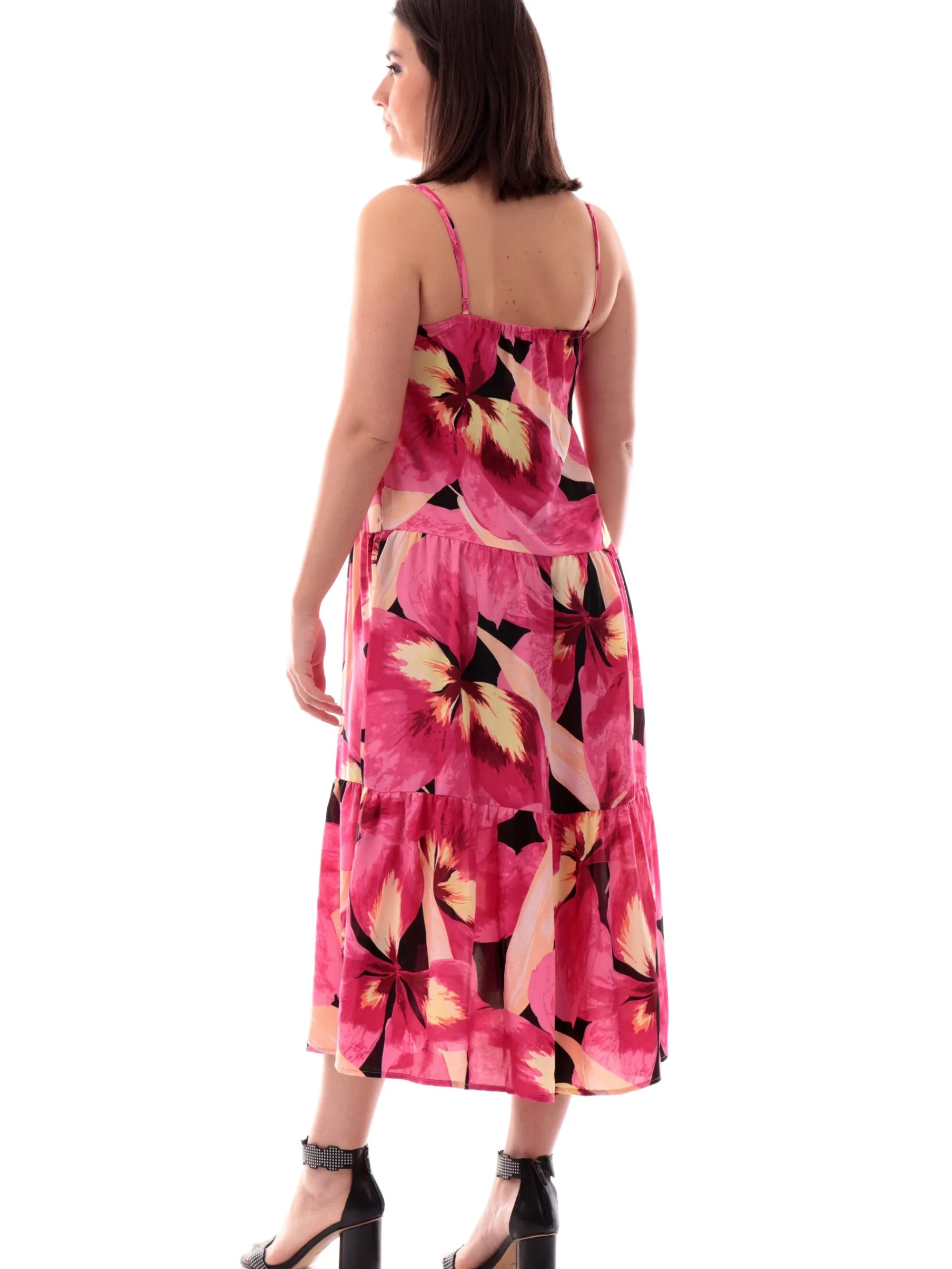 ONLY Vestiti*Vestito floreale rosa da donna svasato 15256834