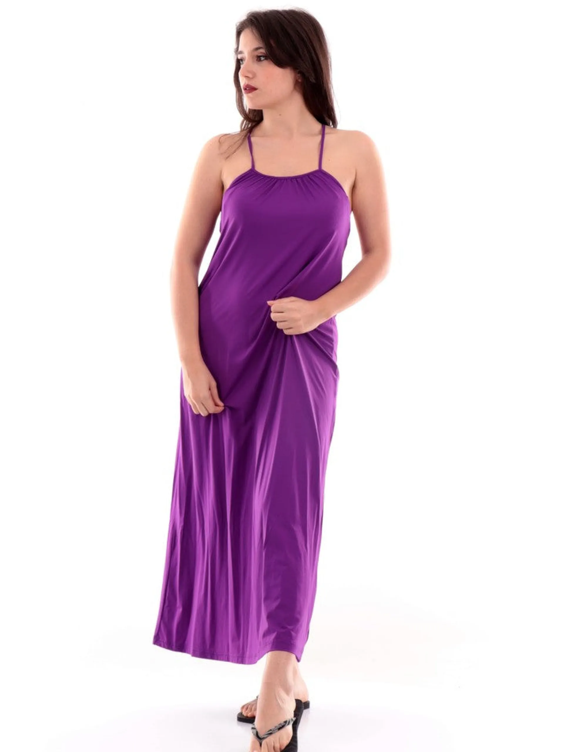 4GIVENESS Vestiti*Vestito viola da donna lungo FGCW3045