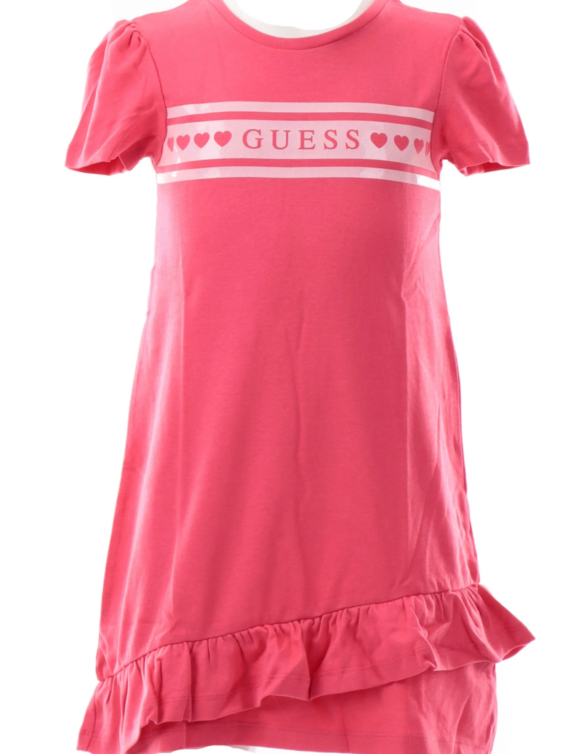 GUESS Vestiti*Vestito fucsia da bambina con balze K5RK04KA6W4