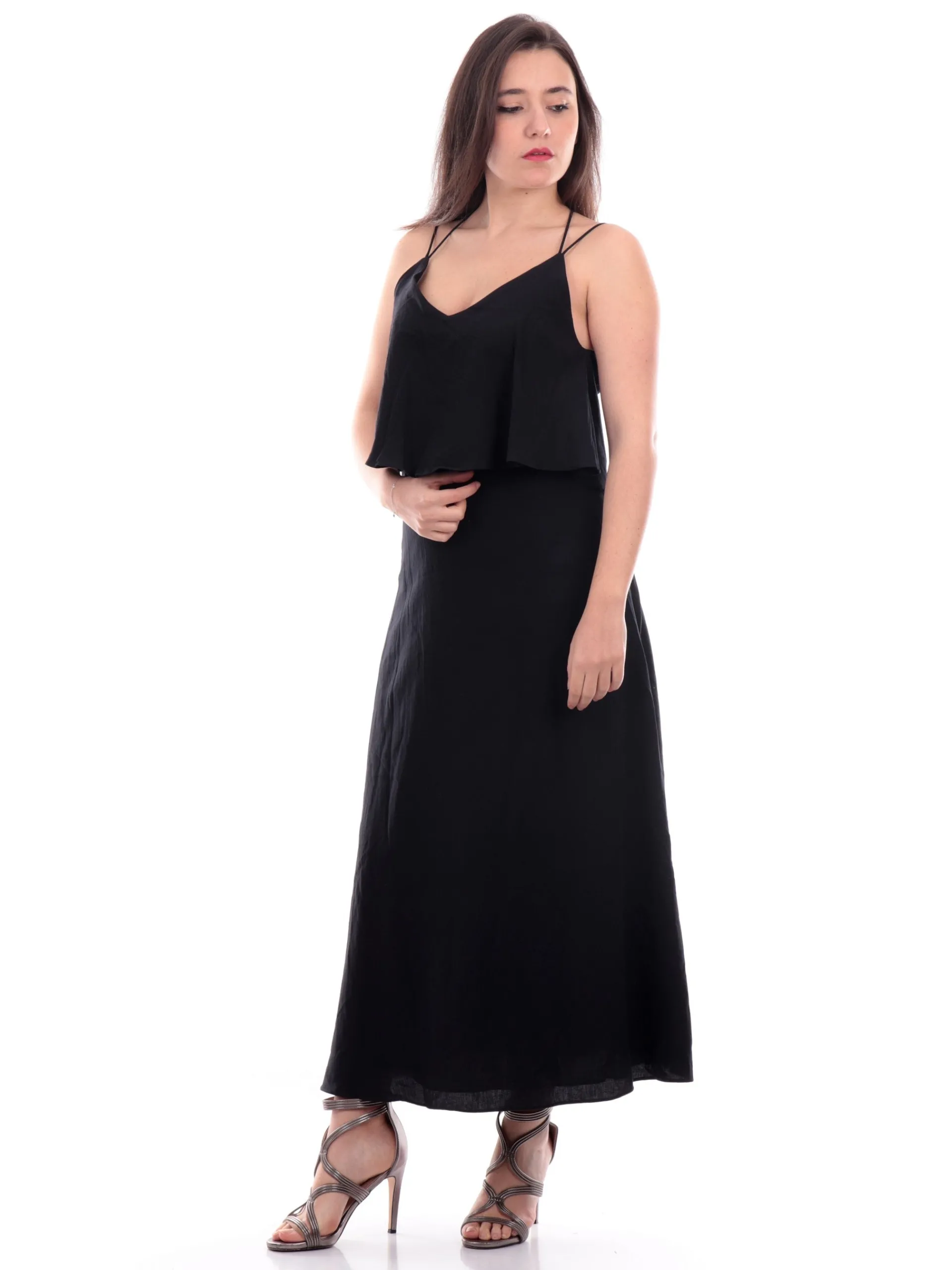 MOLLYBRACKEN Vestiti*Vestito Molly Bracken Nero Lungo da Donna P1634DAP