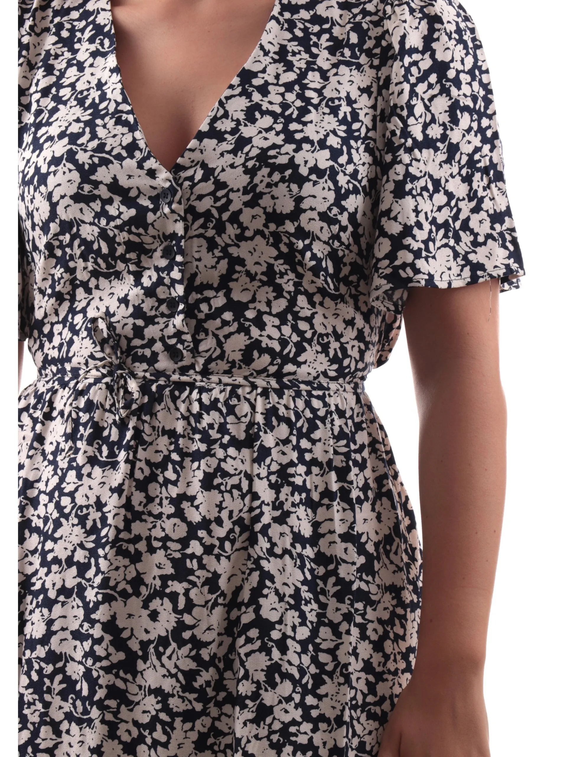 ONLY Vestiti*Vestito fantasia floreale maniche corte con scollo a V e cintura 15323675