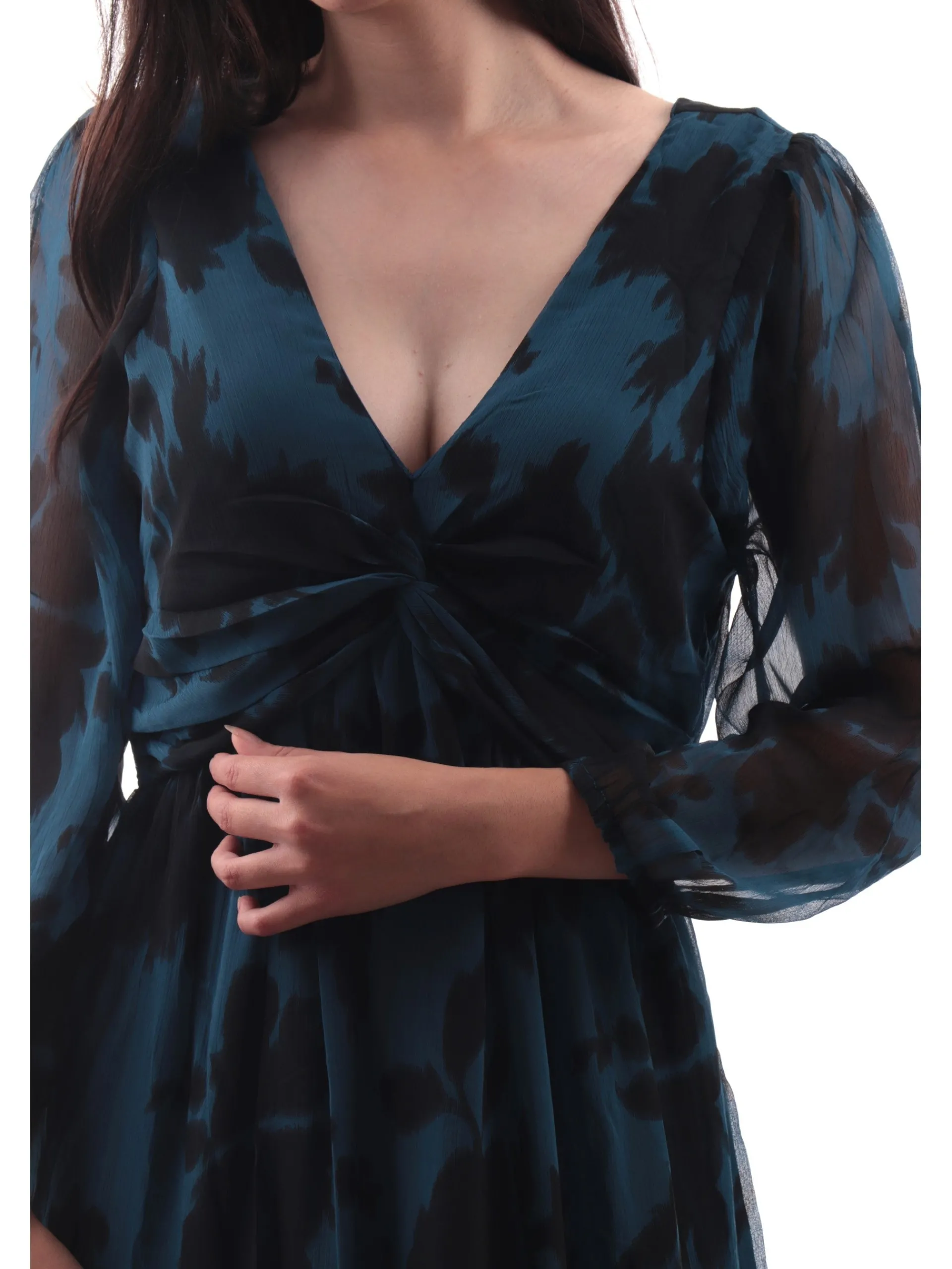 TIFFOSI Vestiti*Vestito scollo a V blu da donna svasato Paz 1 10057354