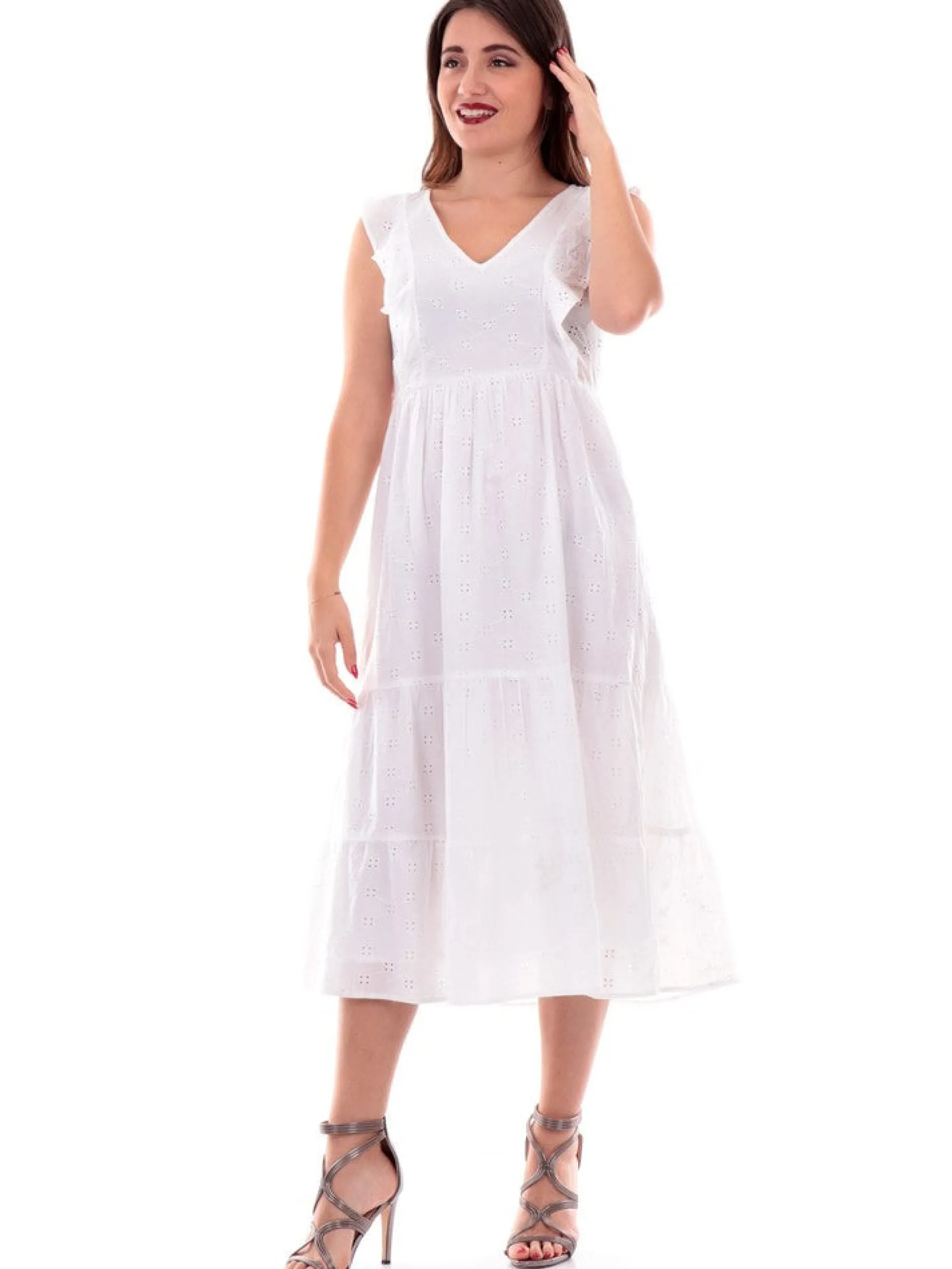 TIFFOSI Vestiti*Vestito bianco da donna scollo a V Libra 10054849