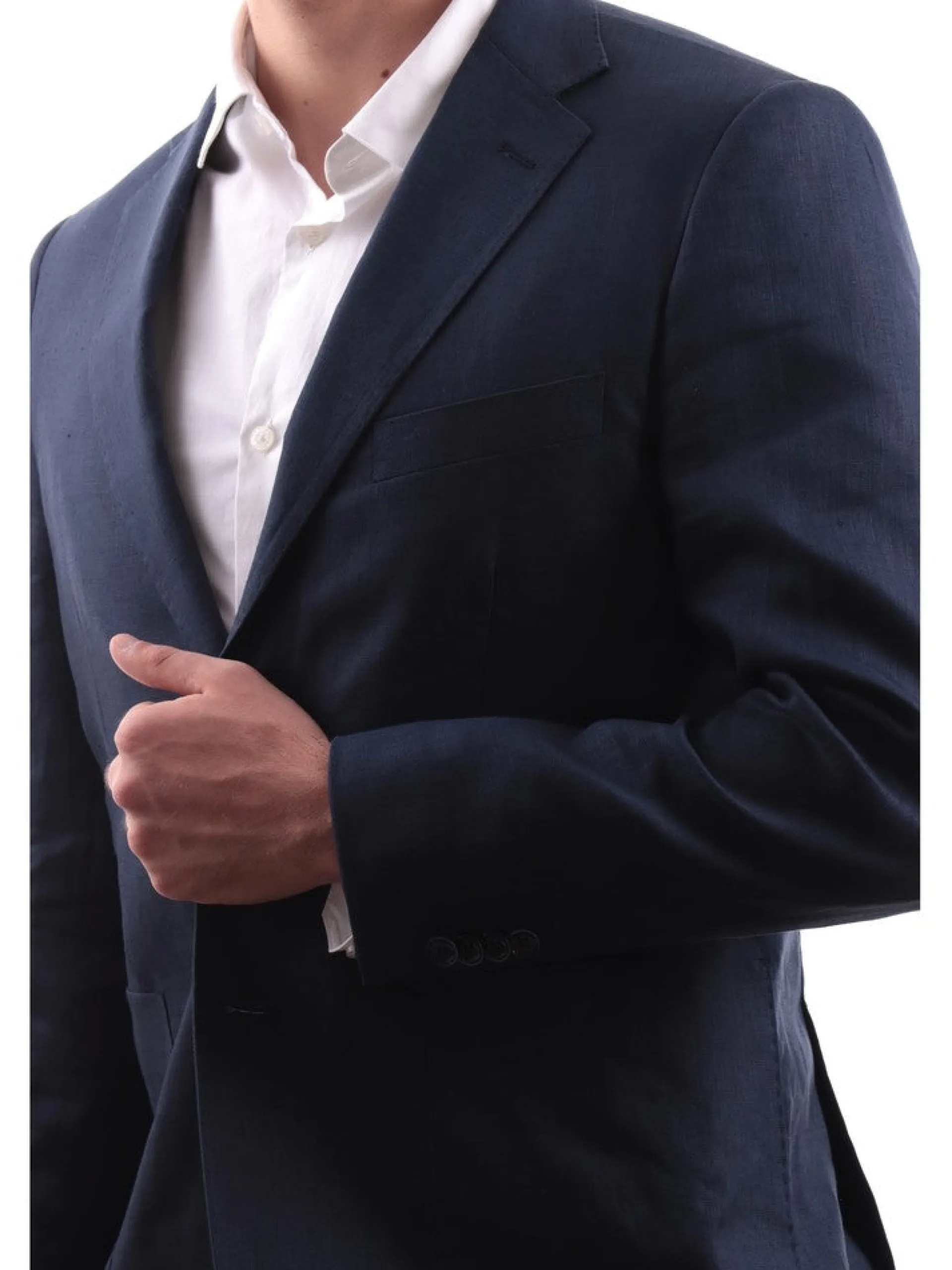 ALDO MARIA TESTA Completi*Vestito uomo completo blu da uomo in lino VINNY4LN01